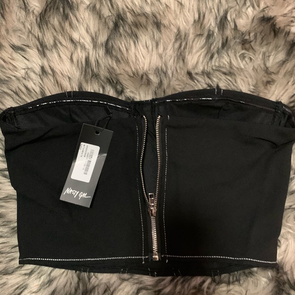 Black tube top with white stitches - Picture 5 of 5